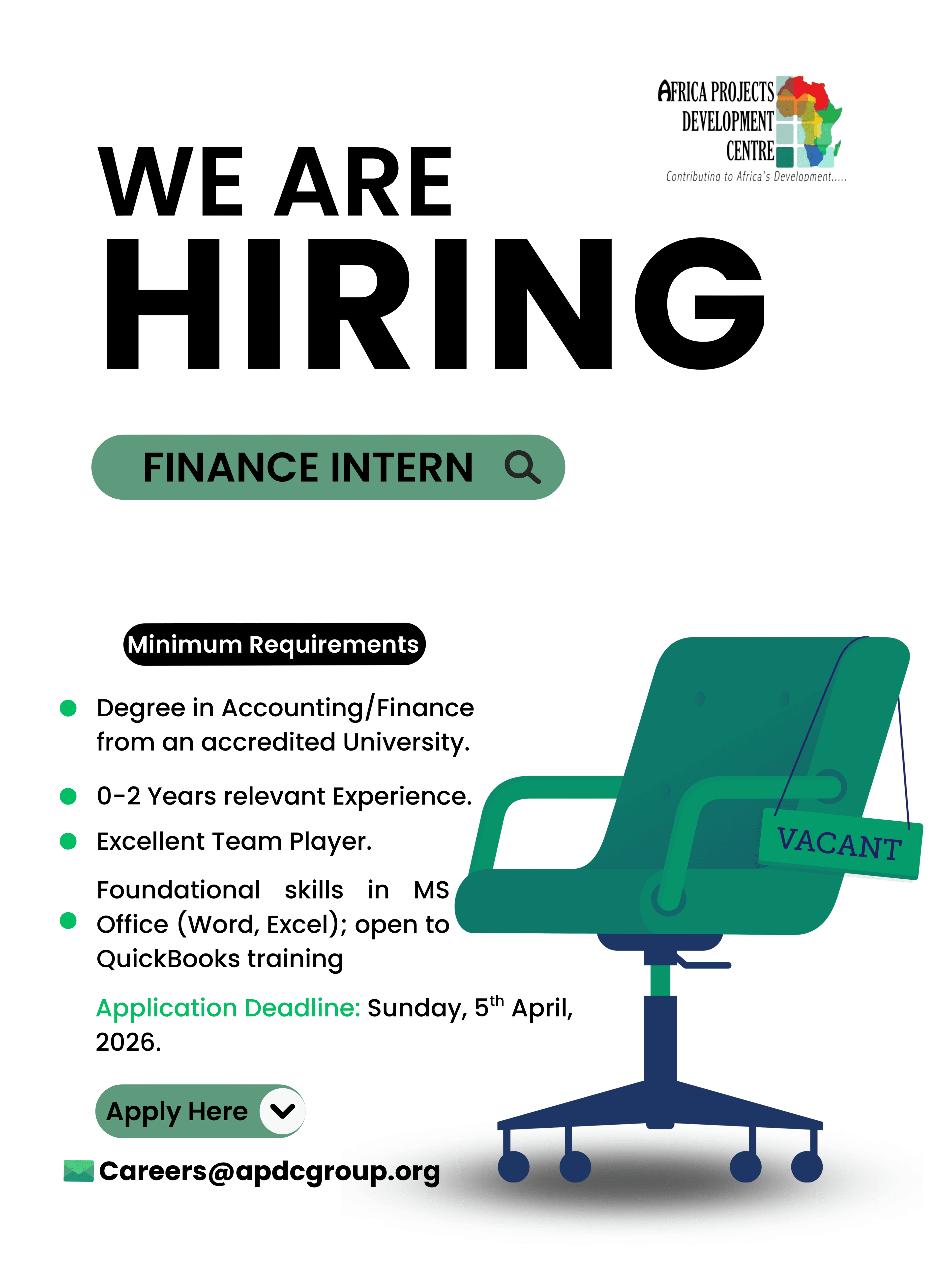 Call for Applications: Finance Intern APDC