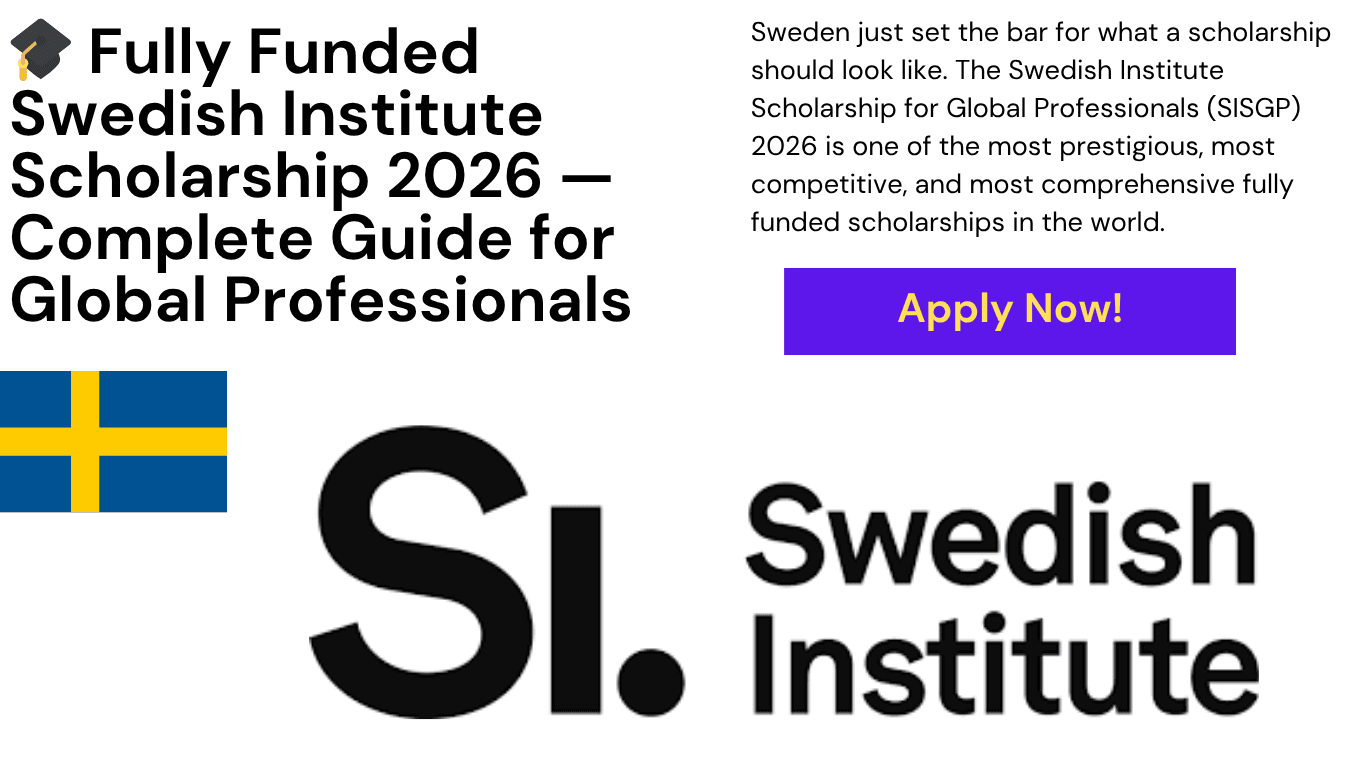 Swedish Institute Scholarship for Global Professionals 2026 for Global Professionals (Fully Funded)