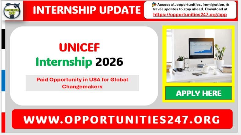 UNICEF Thought Leadership Internship 2026 for Graduate Students (Paid Internship)