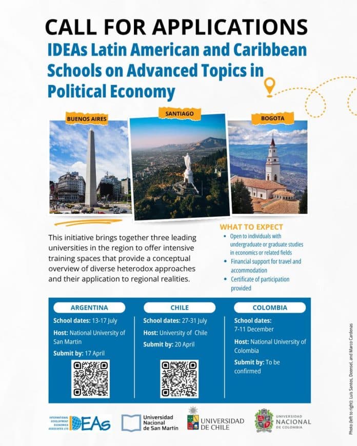 IDEAs Political Economy Schools 2026 in Latin America
