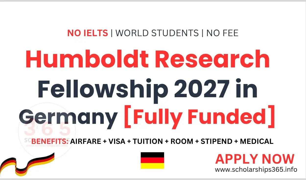 Humboldt Research Fellowship 2027 in Germany