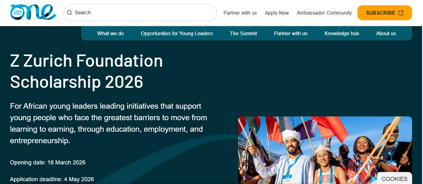Z Zurich Foundation Scholarship 2026