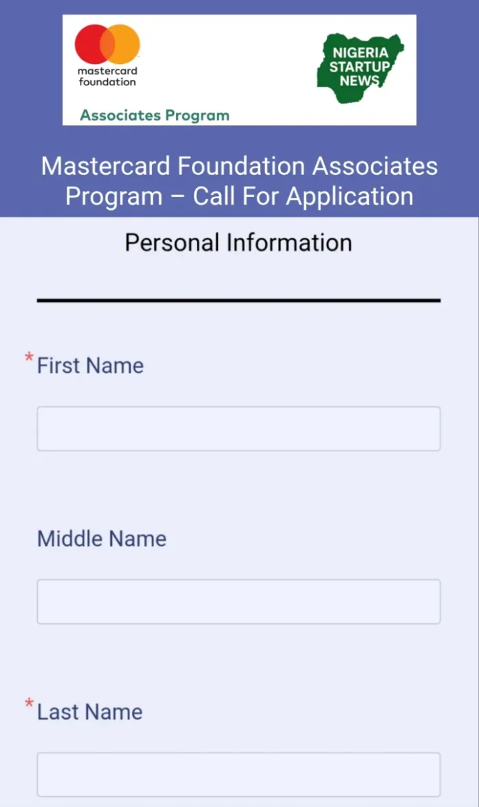 Mastercard Foundation Associates Program 2026 for Nigeria, West Africa