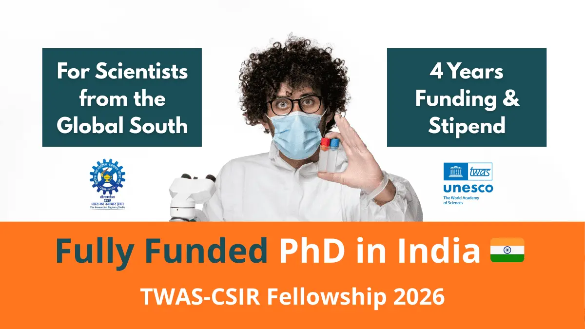 TWAS-CSIR Postgraduate Fellowship 2026