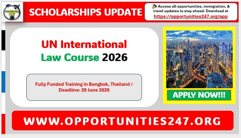 United Nations Course in International Law 2026 for Legal Professionals (Fully Funded)