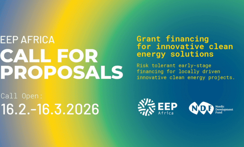 2026 EEP Africa Call for Proposals – Grant Financing for Innovative Clean Energy Solutions