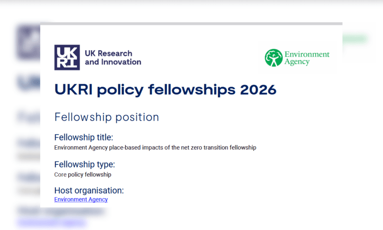 UKRI Policy Fellowships 2026 for Academics (Funding up to £280,000)