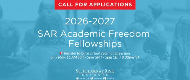 Scholars at Risk (SAR) Academic Freedom Fellowships 2026-2027 for Scholars (Up to $8,000)