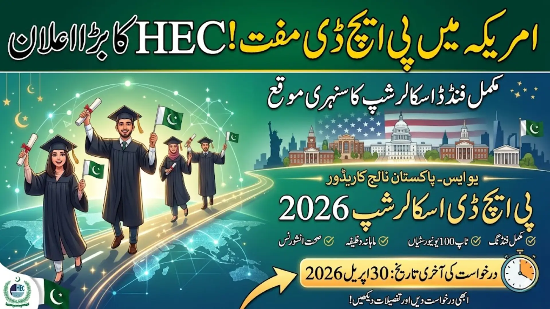 HEC US-Pakistan Knowledge Corridor PhD Scholarships 2026 for Pakistani Students (Fully Funded)