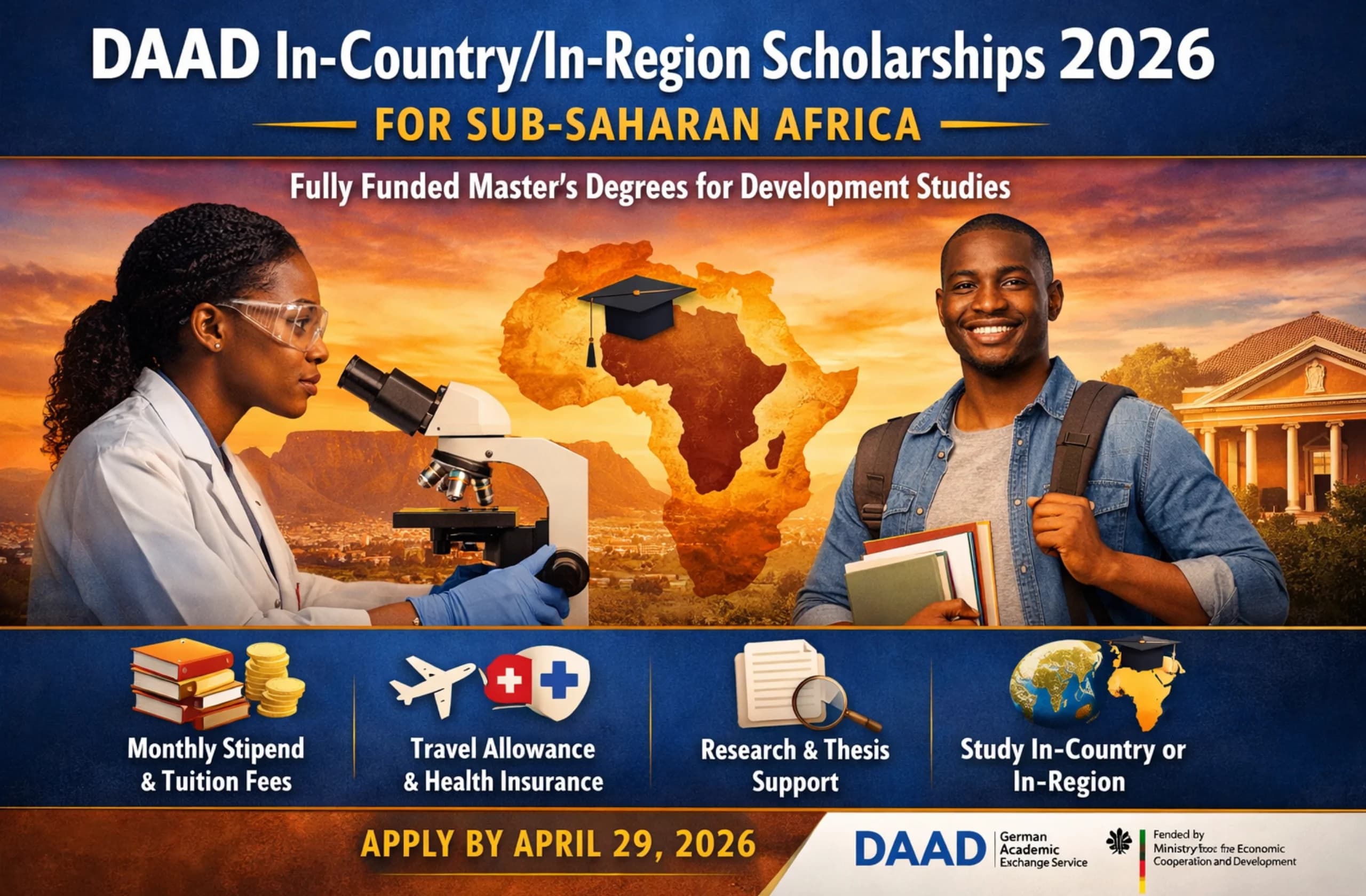 DAAD In-Country/In-Region Scholarships 2026 for Sub-Saharan Africa (Fully Funded Master’s Opportunities)