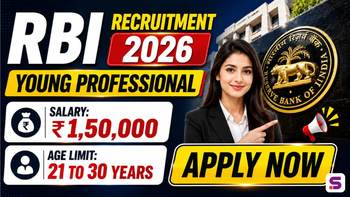 RBI Young Professional Recruitment 2026 for Postgraduates (Monthly Stipend ₹1,50,000)