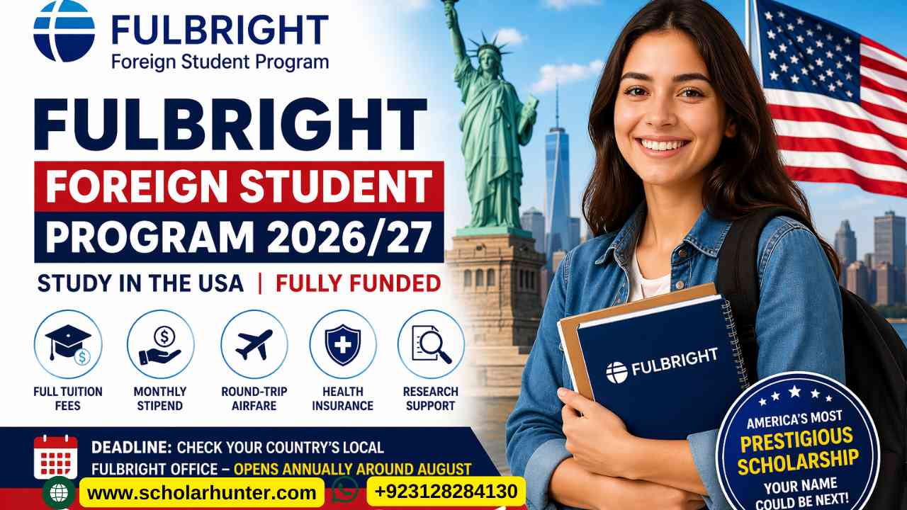Fulbright Foreign Student Program 2026/27 for International Students (Fully Funded)