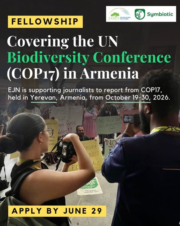 EJN Biodiversity Fellowships 2026 for Journalists from Low- and Middle-Income Countries (Fully Funded)